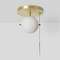 Signal Flush Mount in Hewn Brass